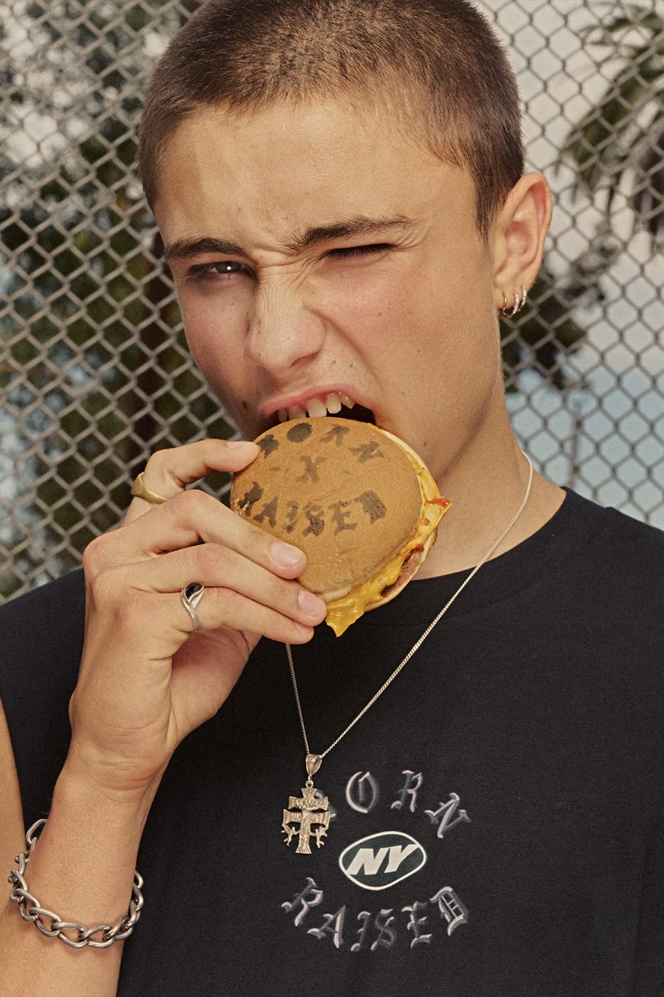 Born x Raised × NFL — portrait with a cookie