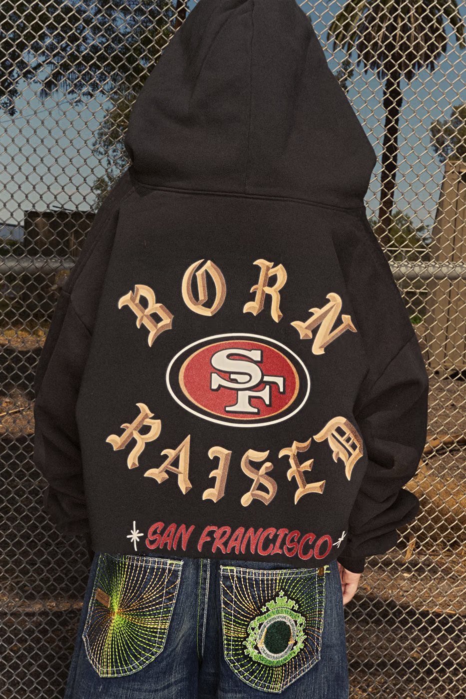 Born x Raised × NFL — hoodie, back view
