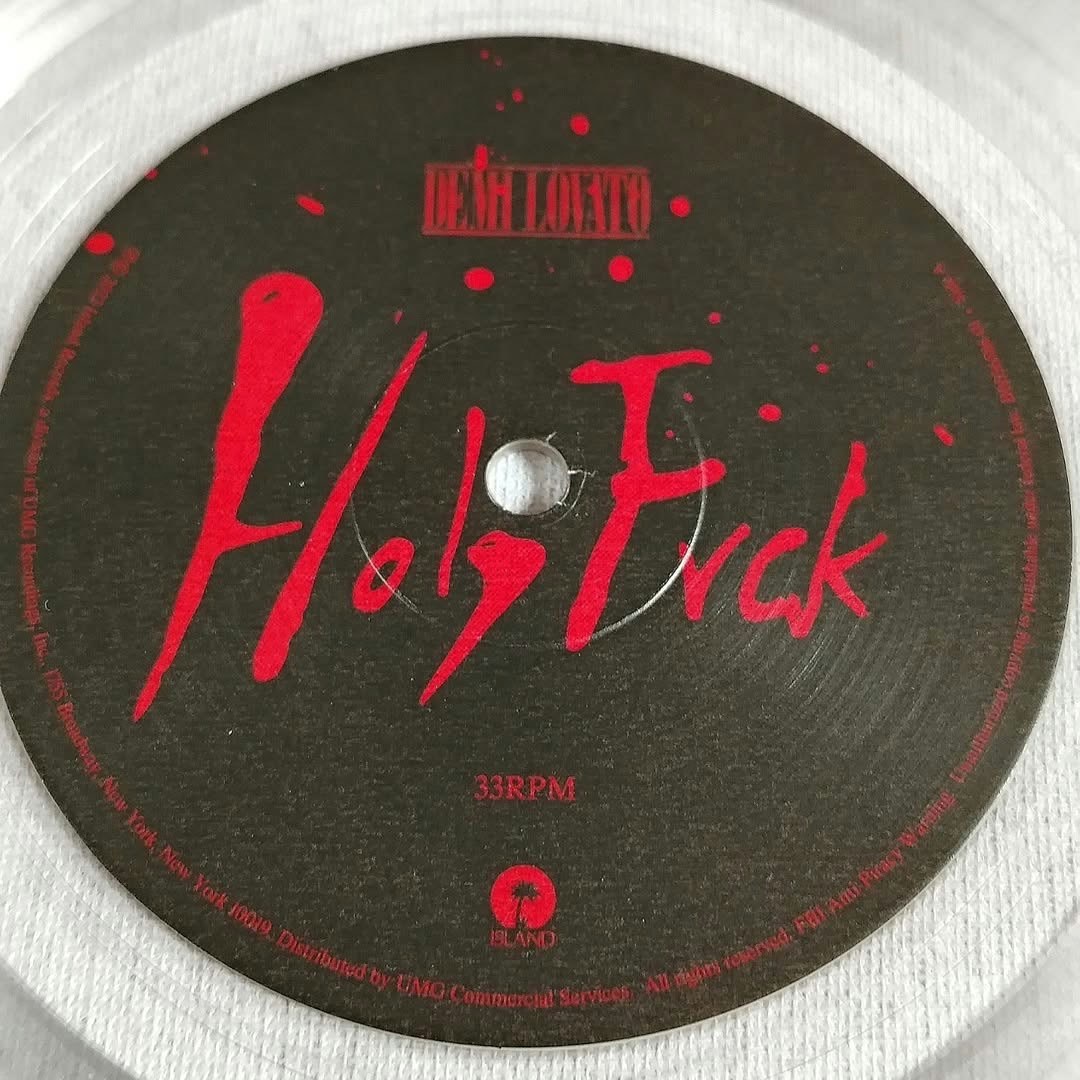 Demi Lovato — Holy Fvck vinyl label