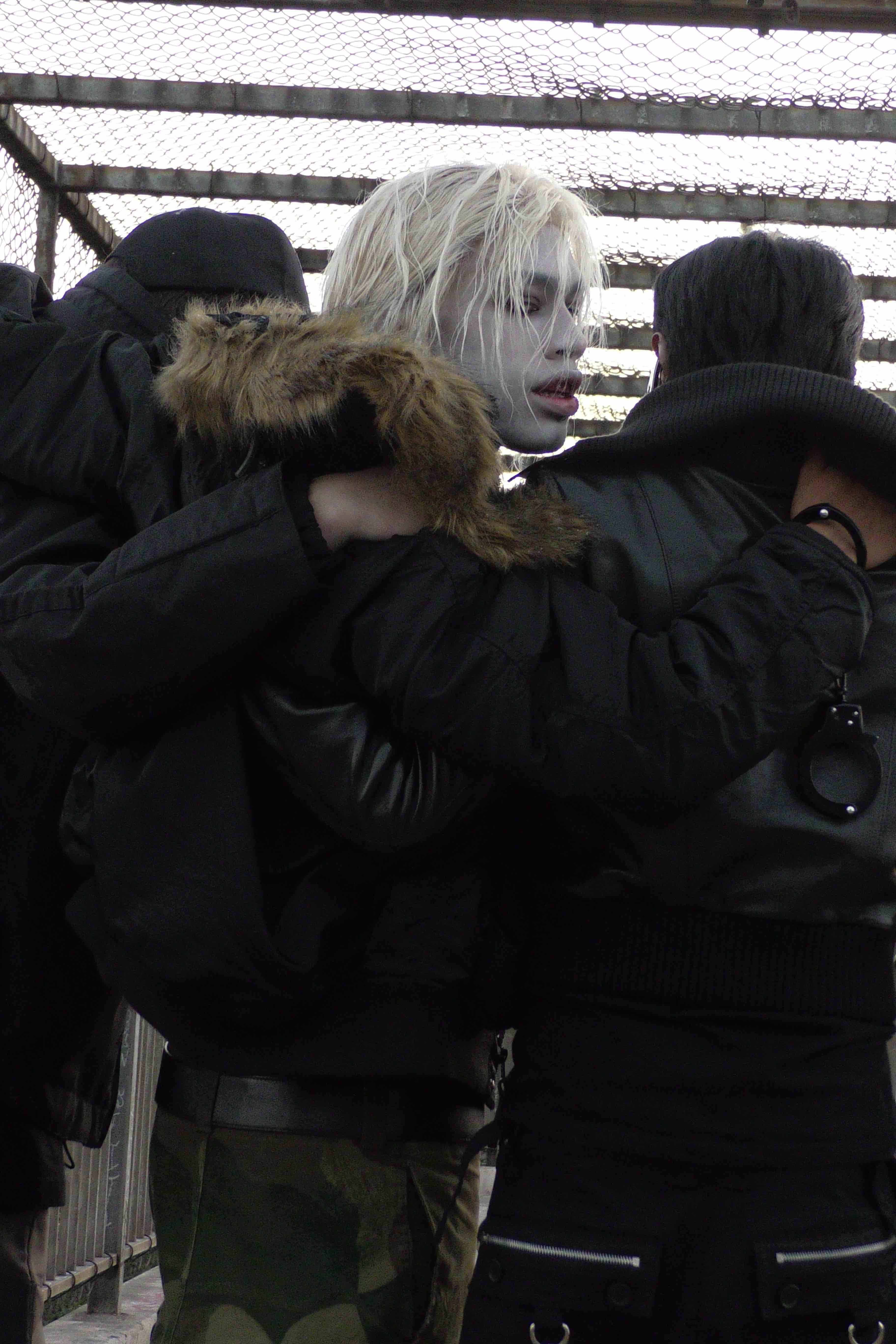 032c × Drain Gang — group in the car