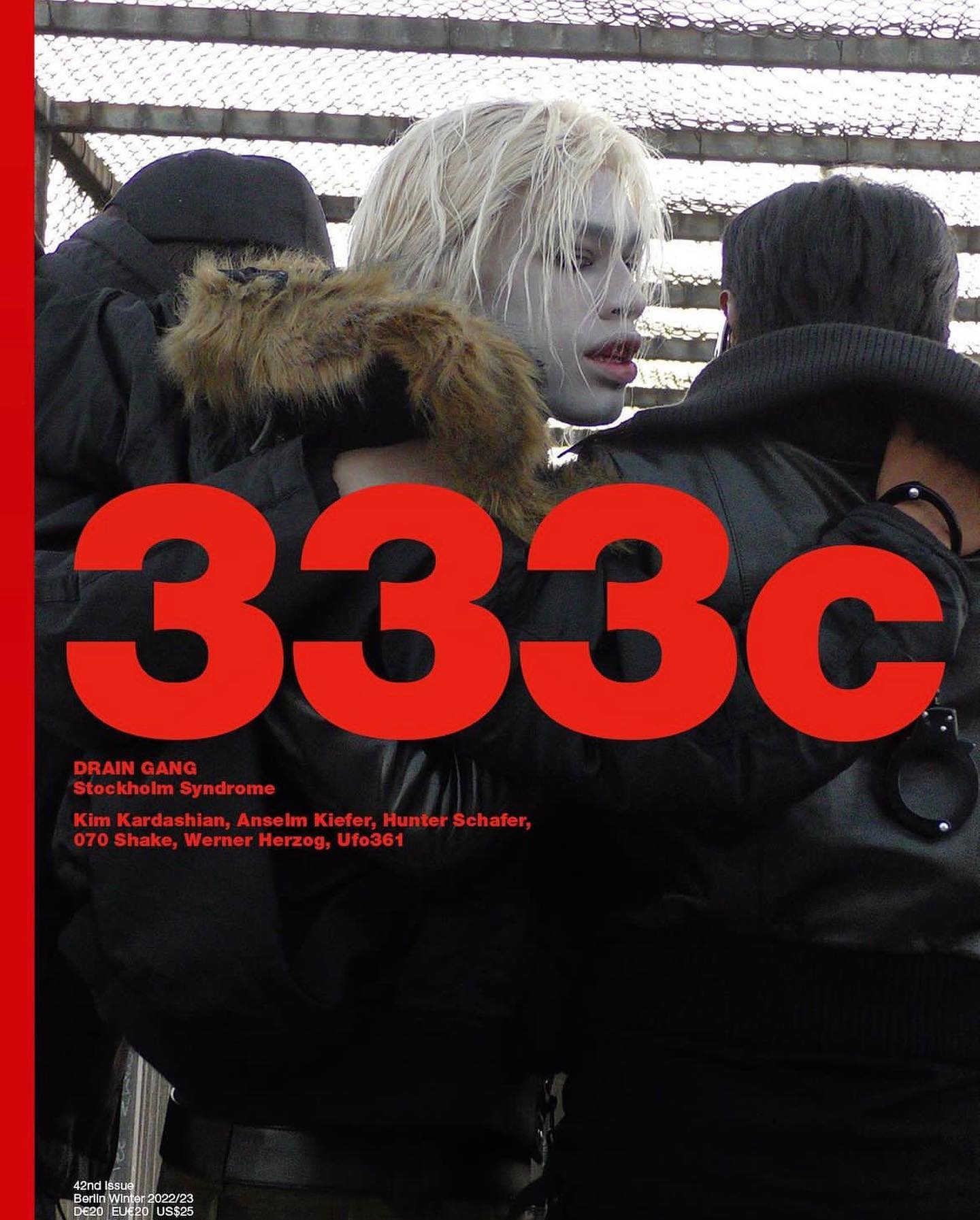 032c × Drain Gang — cover as posted November 2022: 333c cover type, without the Drain Gang wordmark
