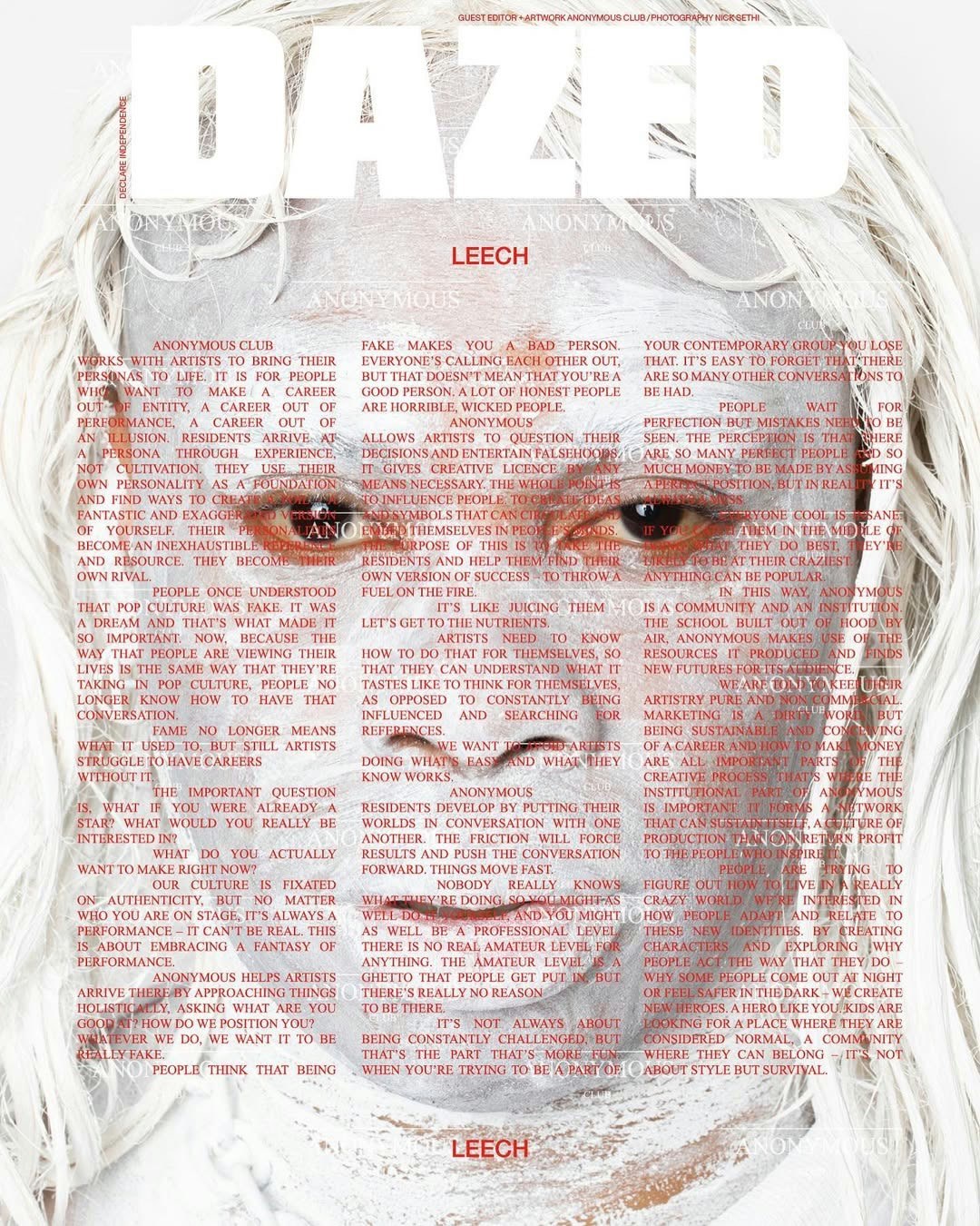 Hood By Air — Leech, Dazed cover