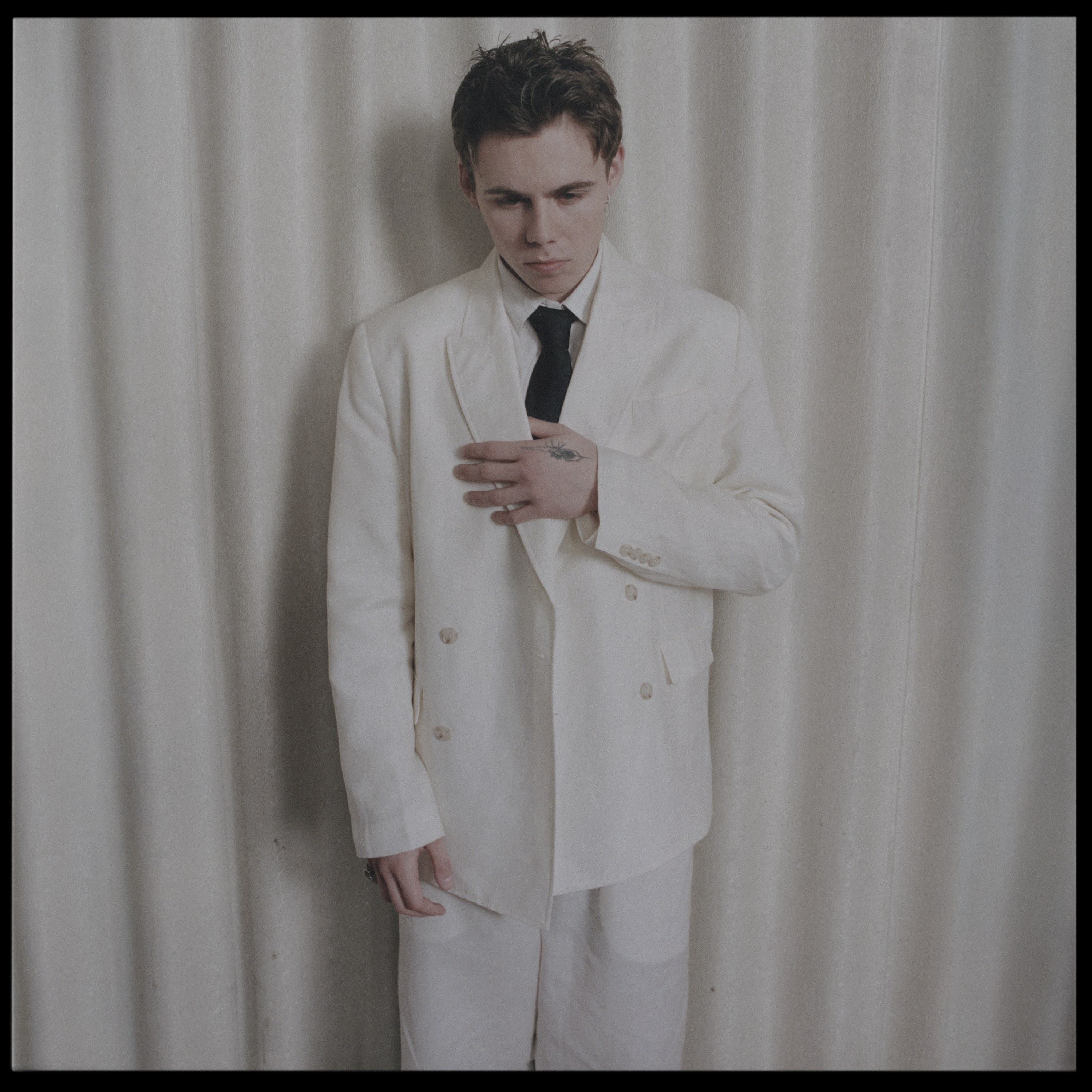 The Kid Laroi — Before I Forget vinyl poster, white-suit portrait