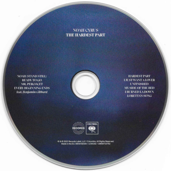 Noah Cyrus — The Hardest Part CD booklet: disc, front
