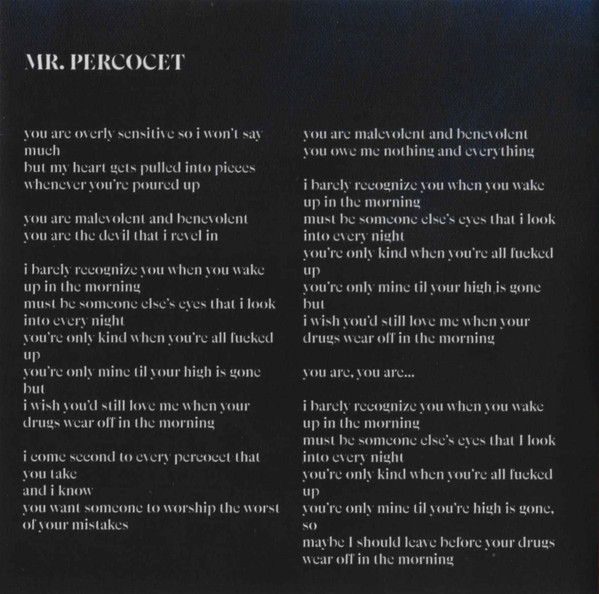 Noah Cyrus — The Hardest Part CD booklet: lyric booklet page