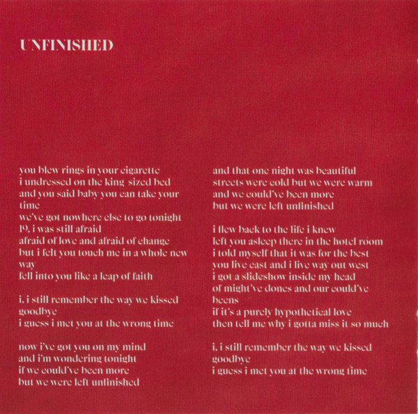 Noah Cyrus — The Hardest Part CD booklet: lyric booklet page