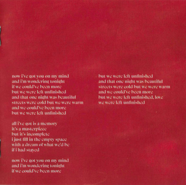Noah Cyrus — The Hardest Part CD booklet: lyric booklet page
