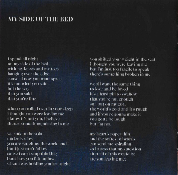 Noah Cyrus — The Hardest Part CD booklet: lyric booklet page