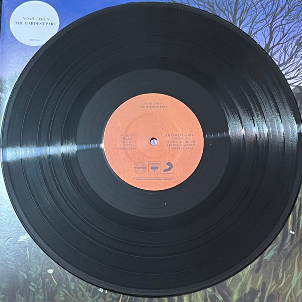 Noah Cyrus — The Hardest Part vinyl packaging: US disc on jacket, side B