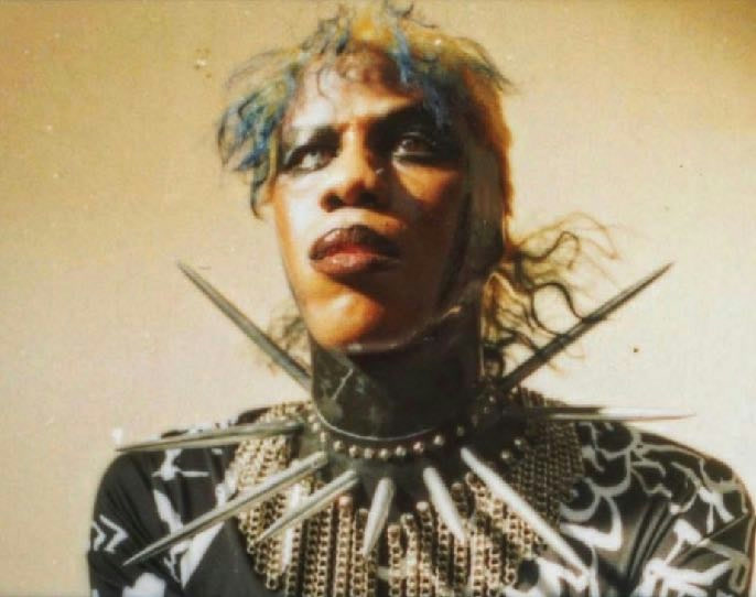 Yves Tumor — portrait with the spiked collar